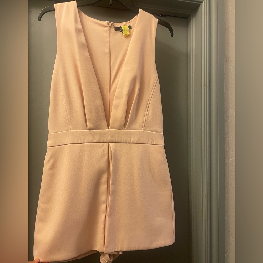 Pink Deep Plunge Romper